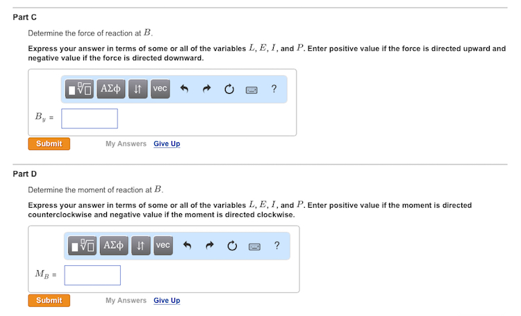 Solved Part A Determine the force of reaction at A. Express | Chegg.com