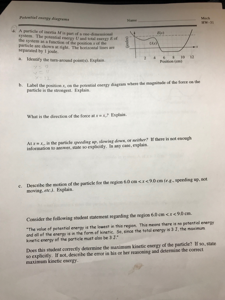 Potential energy diagrams worksheet pdf picture