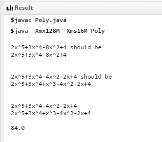 Solved 5 Polynomials 30 Points Write Class Poly Java Represent Polynomials Ie Functions Form Arh Q