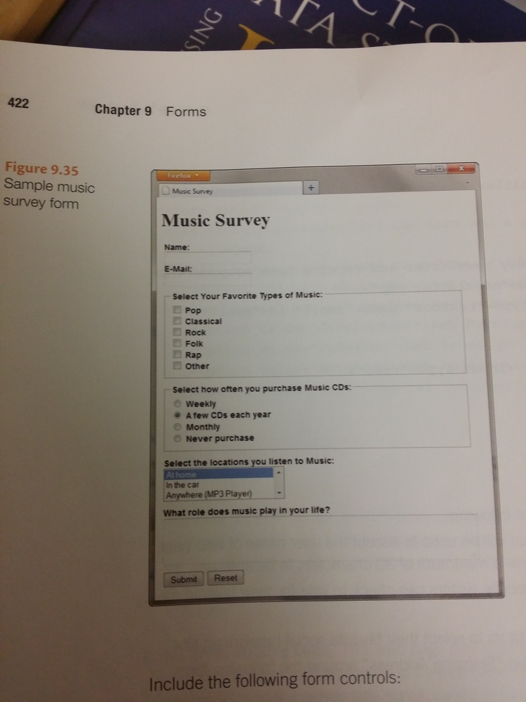 422 Chapter 9 Forms Figure 9.35 Sample music Music