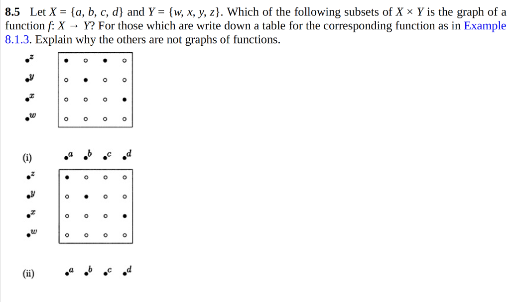 Solved 8 5 Let X A B C D And Y W X Y Z Whi Chegg Com