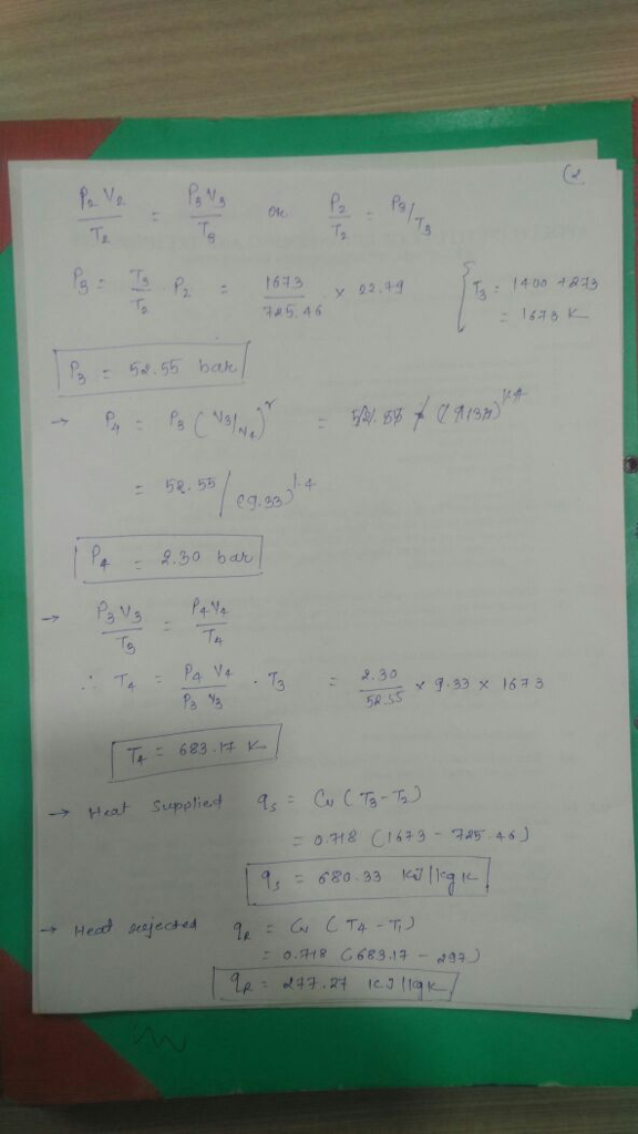 TL y 22 3 445.46 ?? :58.55 9.83) 8.30 ba? Ta : 2. 30 ?? -> Heat supplied as: a, ca-1)