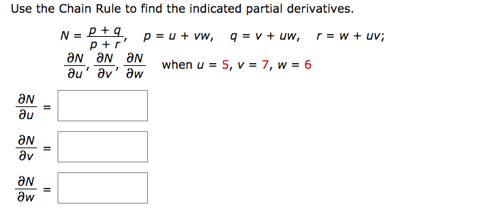 Solved Use The Chain Rule To Find The Indicated Partial D Chegg Com