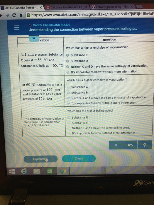 Solved At 1 Atm Pressure Substance C Boils At 36 Degree Chegg Com