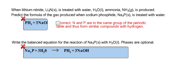 Solved When Lithium Nitride Li 3n S Is Treated With Chegg Com