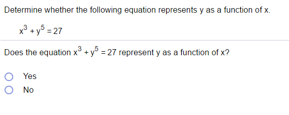 Solved Determine Whether The Following Equation Represent Chegg Com