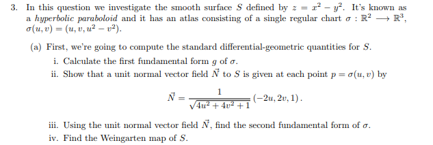 Solved 3 In This Question We Investigate The Smooth Surf Chegg Com