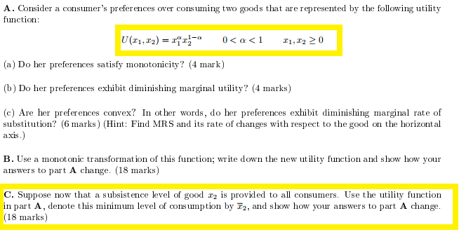 Solved 1) Consuming a good generates * a) Bad b) Utility c)