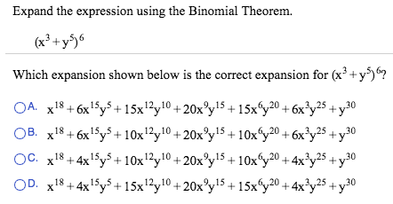 Solved Expand The Expression Using The Binomial Theorem Chegg Com