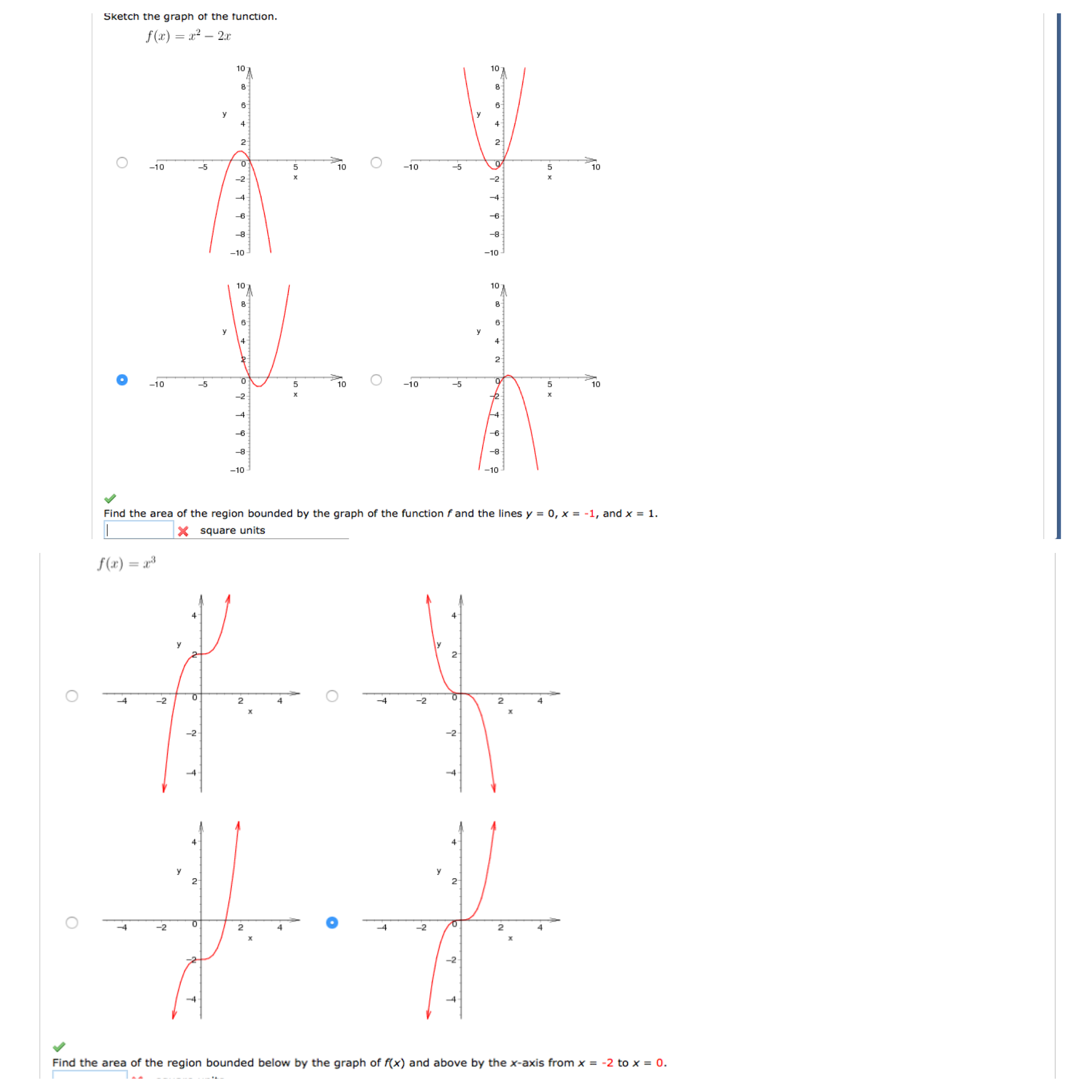 Solved Sketch The Graph Of The Function F X X 2 2x Fi Chegg Com