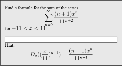 Solved Find A Formula For The Sum Of The Series Chegg Com