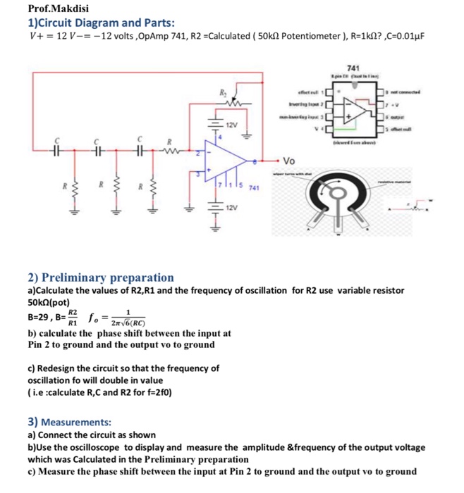 Solved Circuit Diagram And Parts V 12 V 12 Volts Chegg Com