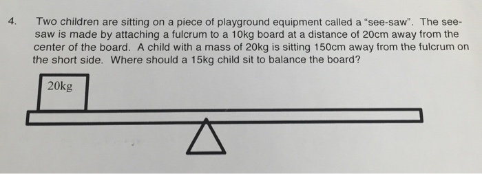 4 Two Children Are Sitting On A Piece Of Playground Chegg 