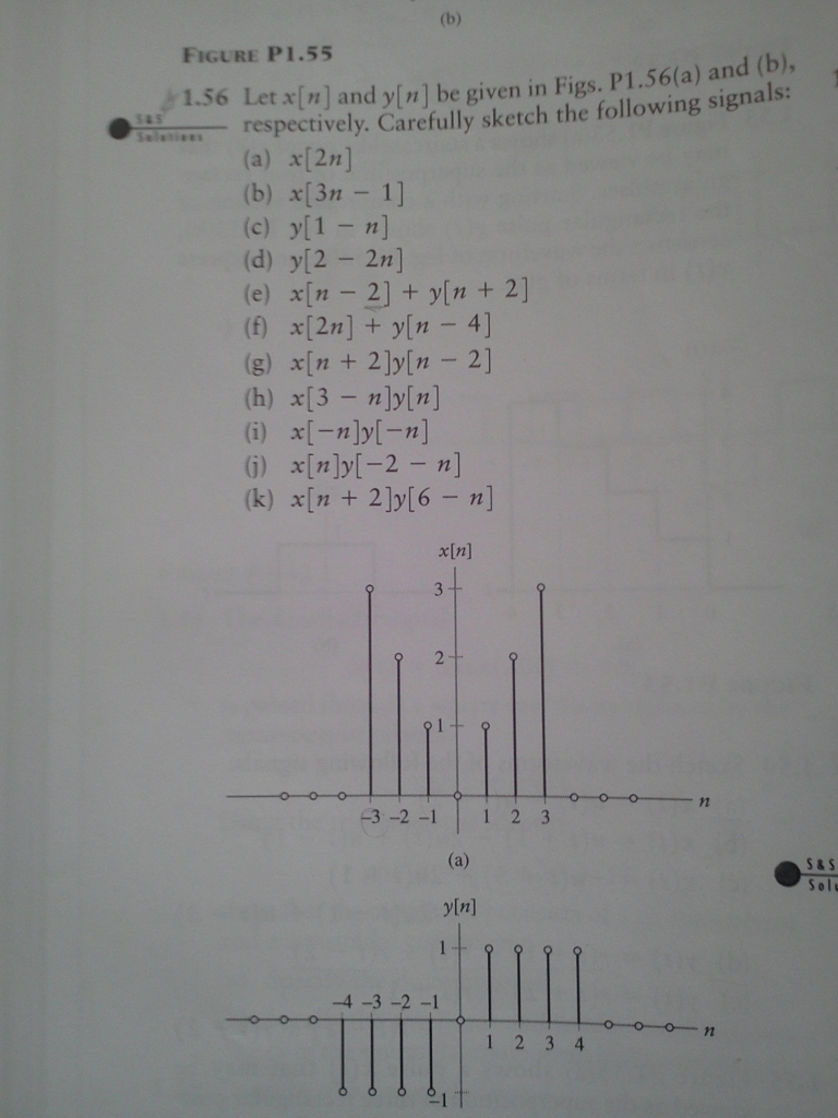 Solved Let X N And Y N Be Given In Figs P1 56 A And Chegg Com