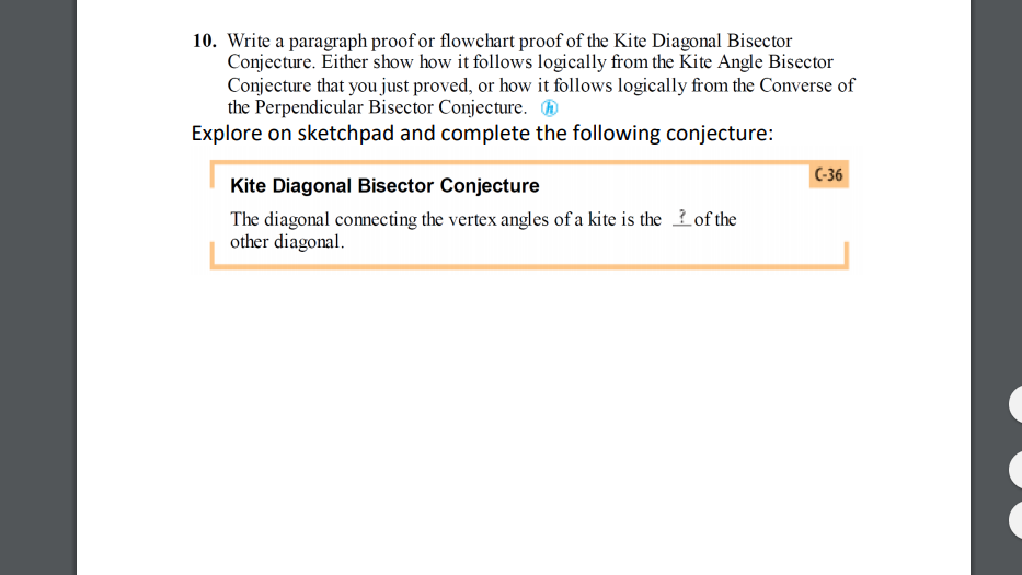 Write a paragraph proof for the following conjecture given m 1+m 2=m 4 picture