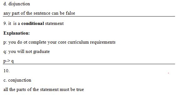 Question & Answer: Identify types of statements for each of the following by choosing the best option of those six listed below Simple Statement Negatio..... 3