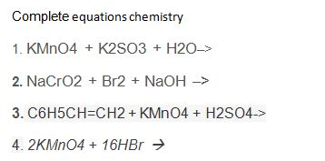 NaCrO2 + Br2 + NaOH = NaBr + Na2CrO4 - Chemical Portal