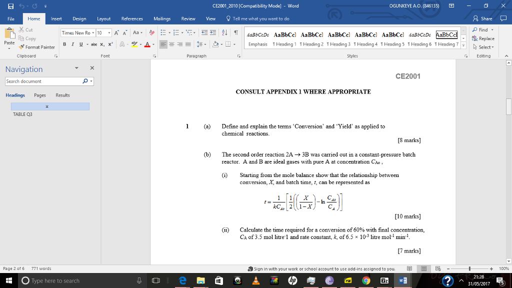 define conversion reaction