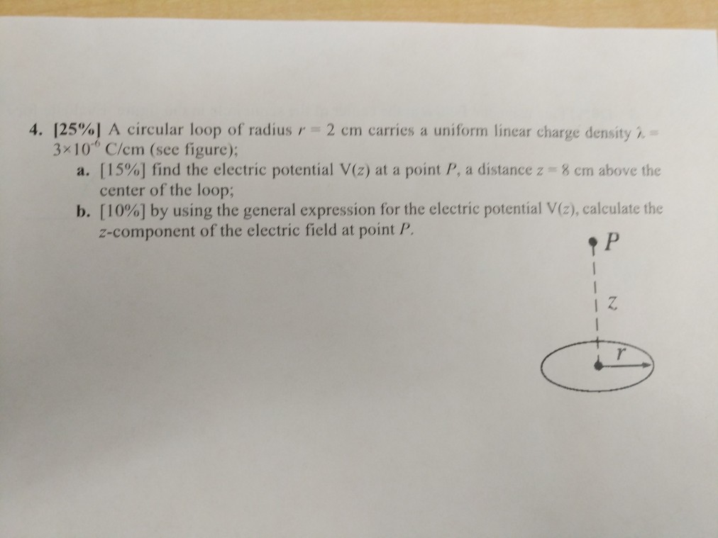 Solved 4 25 A Circular Loop Of Radius R 2 Cm Carries Chegg Com