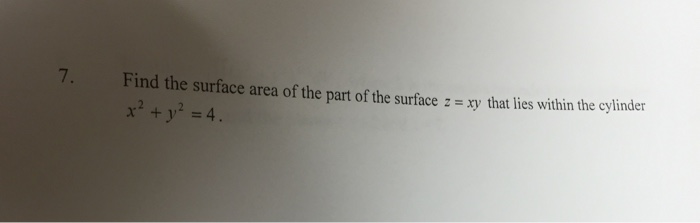 Solved Find The Surface Area Of The Part Of The Surface Z Chegg Com