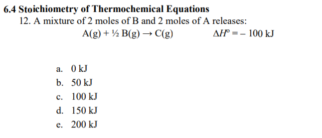 thermochemistry equations