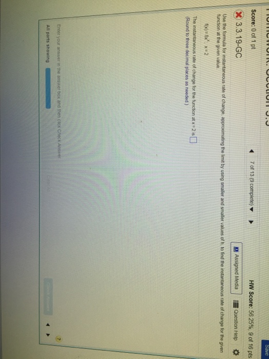 Average and instantaneous rate of change worksheet with answers image