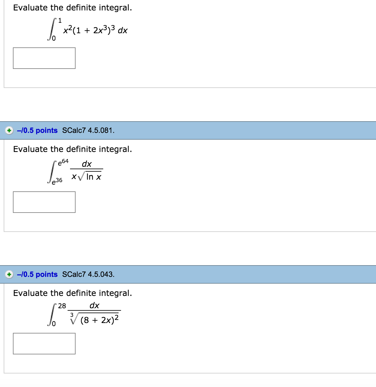 Solved Evaluate The Definite Integral Integral 0 1 X 2 Chegg Com