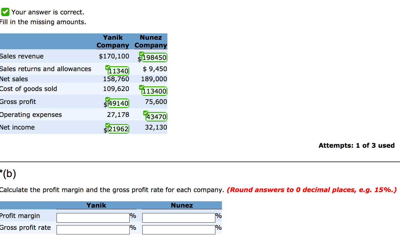 Solved Calculate the profit margin and gross profit rate  Chegg.com