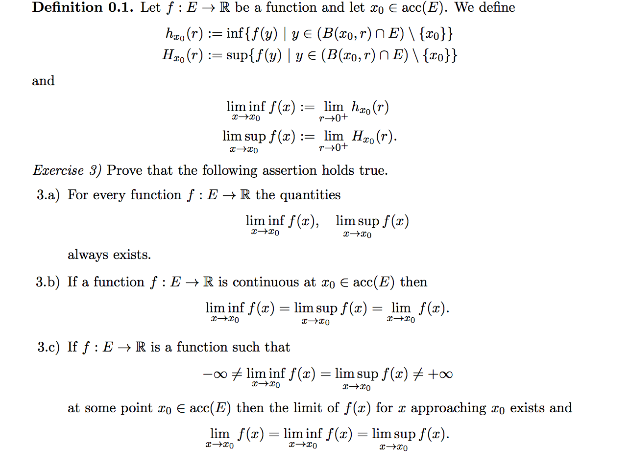 Let F E Rightarrow R Be A Function And Let X 0 El Chegg Com