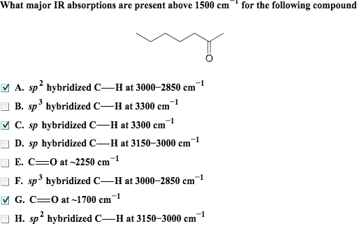 What major IR absorptions are present above 1500 c