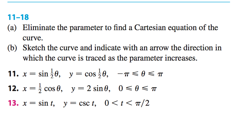 Solved 1118 (a) Eliminate The Parameter To Find A Cartes