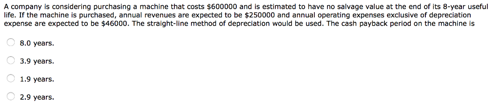 Solved a An asset costs $100,000 and is expected to have a