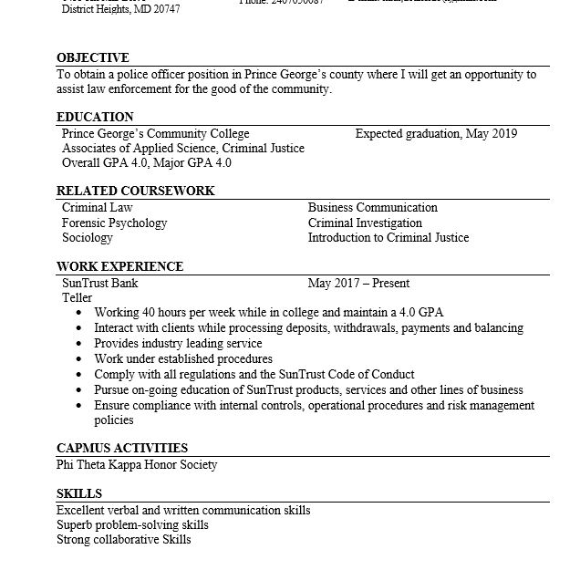 Solved Evaluate The Resume 1 Overall Appearance Consid