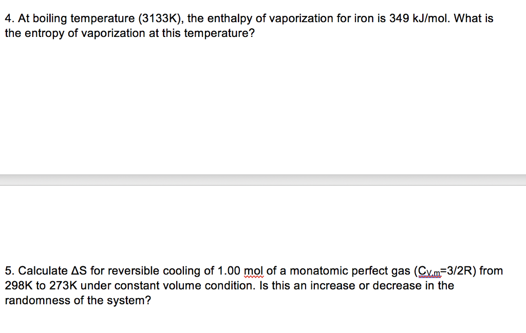 entropy of vaporization