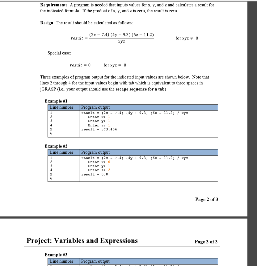 Solved Requirements A Program Is Needed That Inputs Values Chegg Com