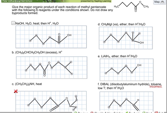 Give The Major Anic Product Of Each Reaction Of Chegg 
