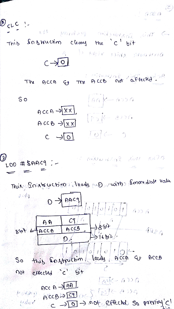 Question & Answer: This practice problem is dealing with the shift rotate instructions and C bit. The practice question is to determine the instruction and fi..... 1