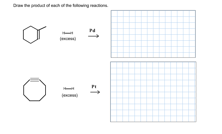 Draw the product of each of the following reaction