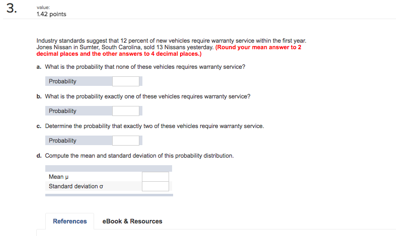 Solved Industry Standards Suggest That 12 Percent Of New