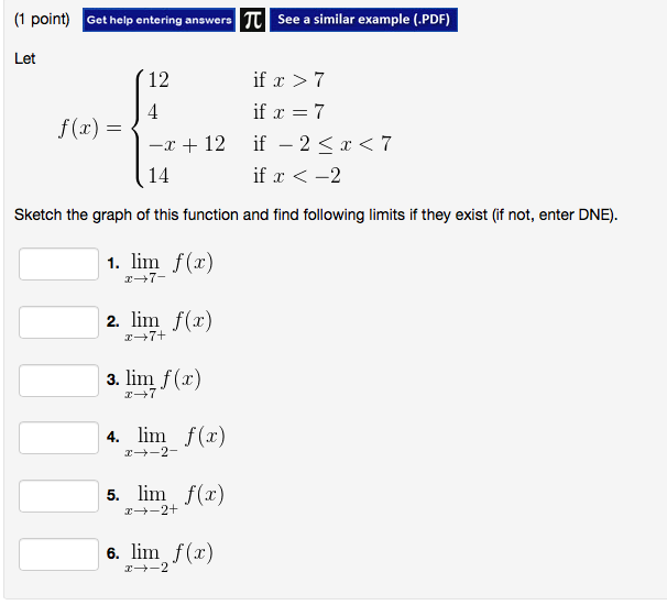 Solved Let Fx Sketch The Graph Of This Function And F
