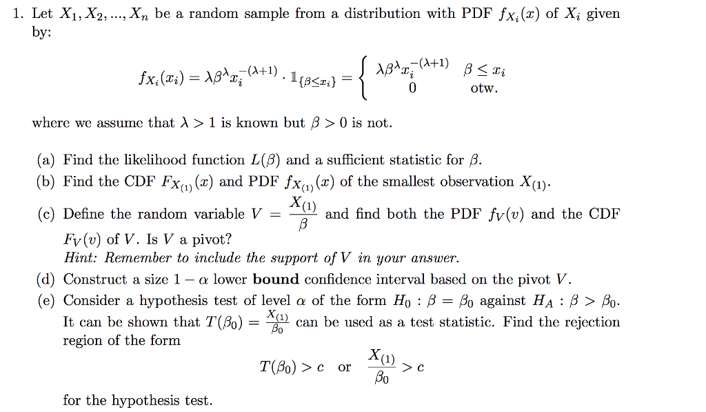 Solved] Let X1,X2,,Xn be a sequence of random samples from a