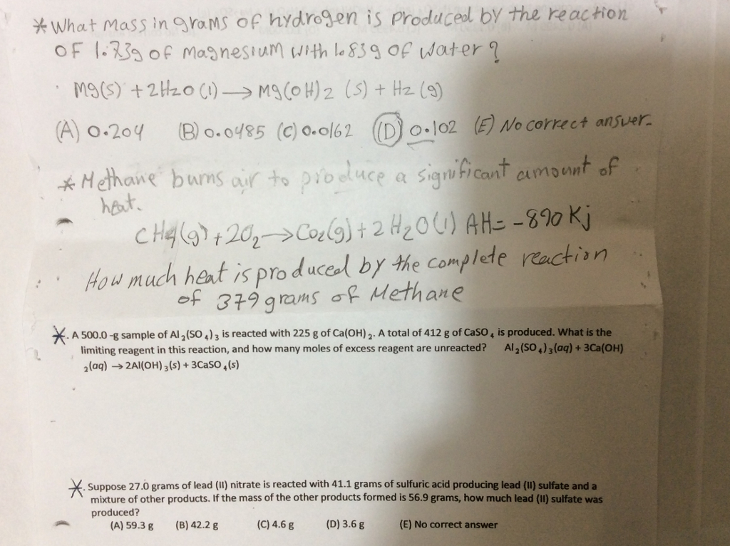 Solved What Mass In Groms Of Hydrogen Is Producel By Th Chegg Com