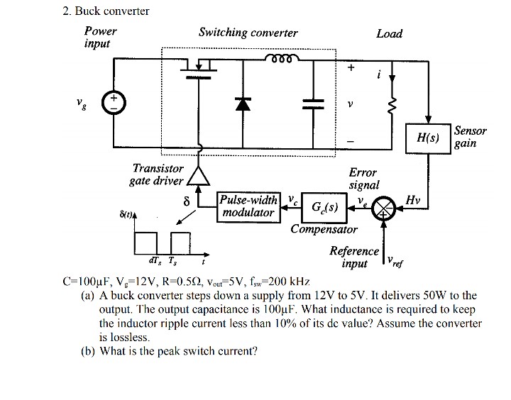 Solved 2 Buck Converter Power Inpuf Switching Converter - 