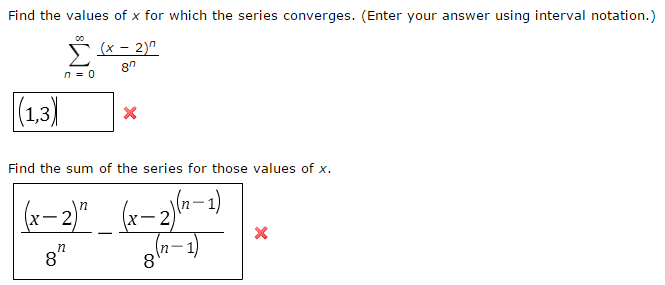 Solved Find The Values Of X For Which The Series Converge Chegg Com