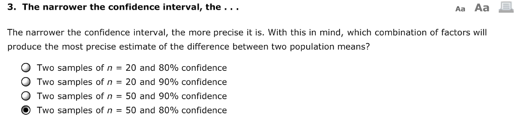 confidence interval examples with answers