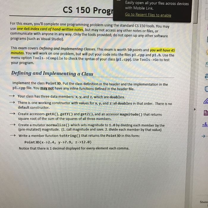 P Solved: Files All Devices Across Your ... Easily CS Open 150