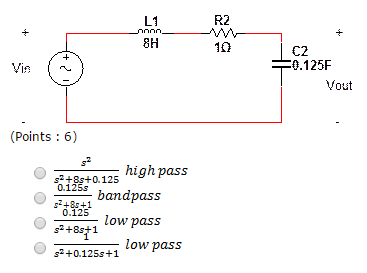 Solved An Rlc Circuit Is Shown Below Determine The Trans Chegg Com