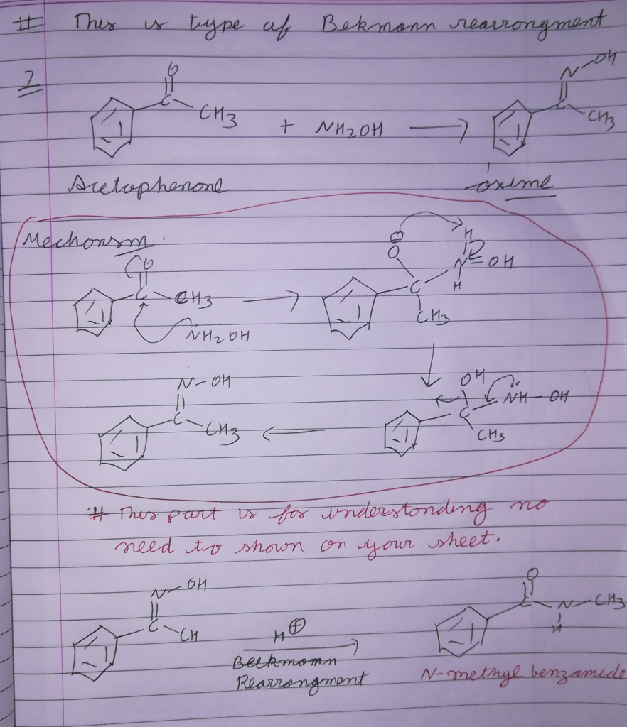 Question & Answer: Show the steps that will convert acetophenone into N-methylbenzamide..... 1