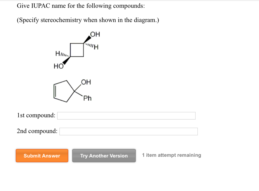Give IUPAC name for the following compounds: (Specify stereochemistry when ...