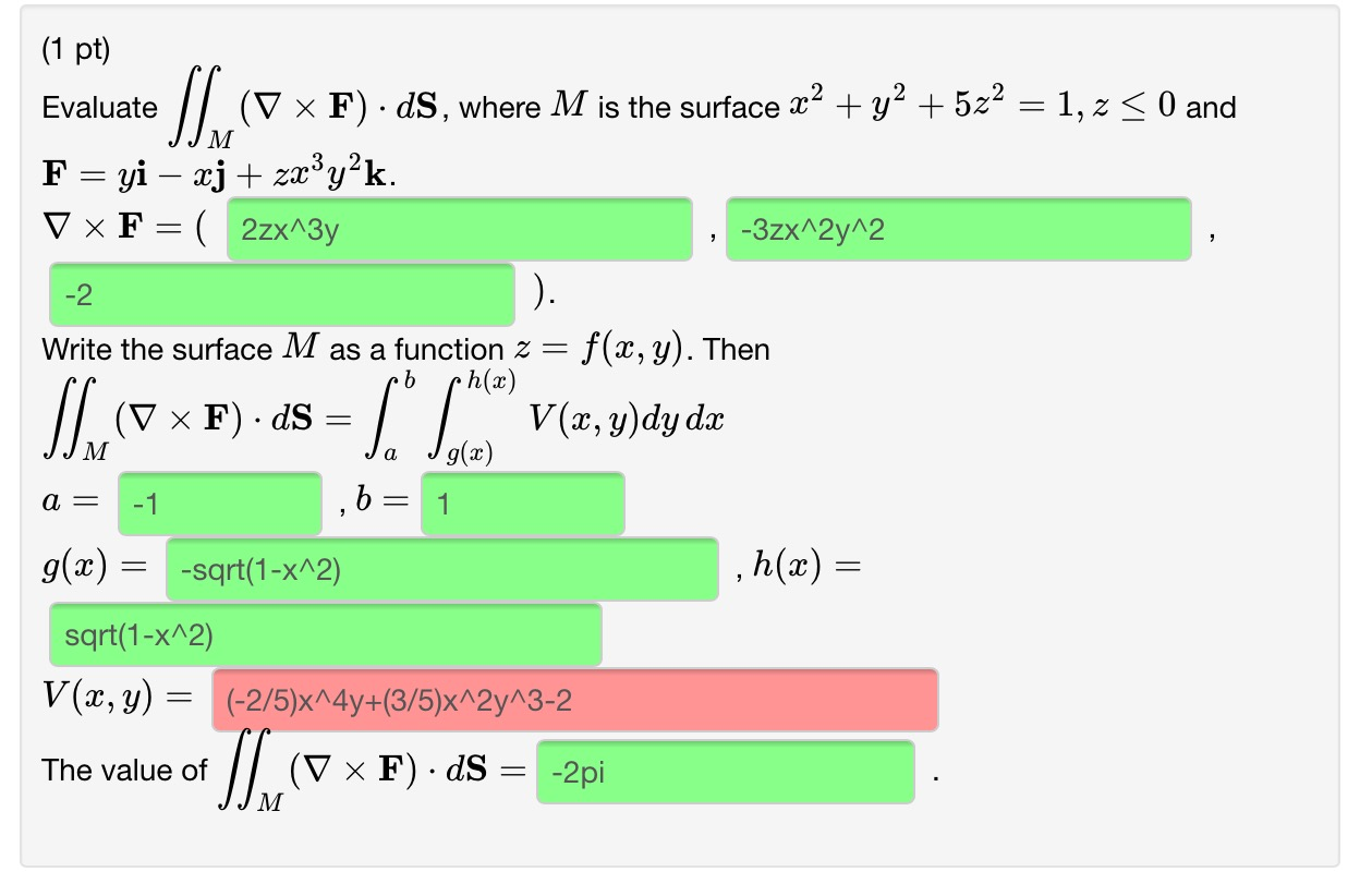 Solved I Really Need Help Finding V X Y The Rest Is Corr Chegg Com